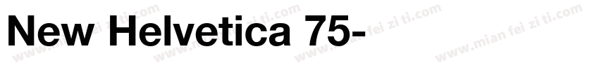 New Helvetica 75字体转换